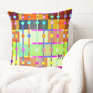 Colourful Modern Abstract Playful Design Pillow