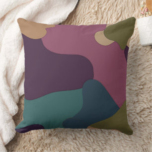 Colourful Modern Aesthetics Throw Pillow