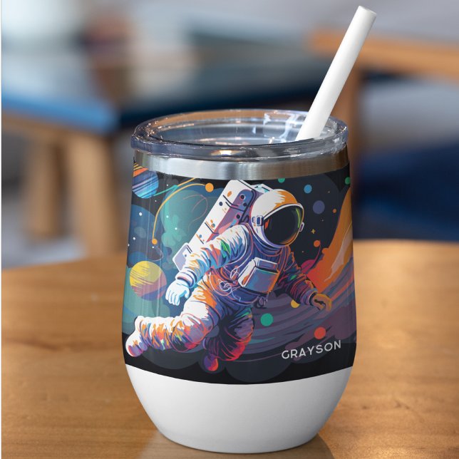 Colourful Modern Astronaut Space Personalized Name (Creator Uploaded)