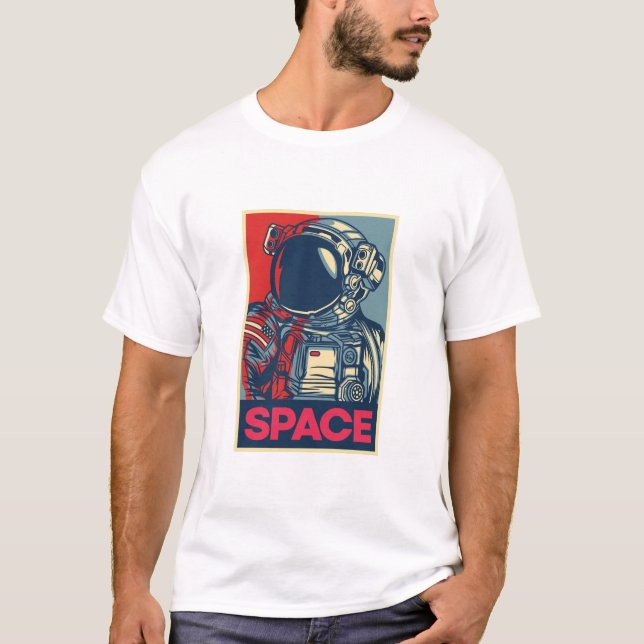 Colourful Modern Astronaut Space T-Shirt (Front)