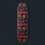 Colourful Modern Australian Dot Art Tribal Pattern Skateboard<br><div class="desc">This modern design features a colourful painted tribal dot pattern in bright orange,  purple,  green,  turquoise and white on a black background #tribal #australian #australia  #sports #fun #gifts #giftsforhim #giftsforher #skateboarding #skateboard #skateboards #skate #skater #outdoor #style #trendy</div>