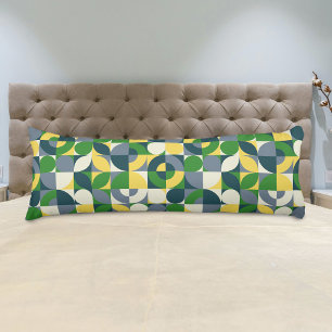 Colourful Modern Bauhaus Abstract Geometric Patter Body Pillow