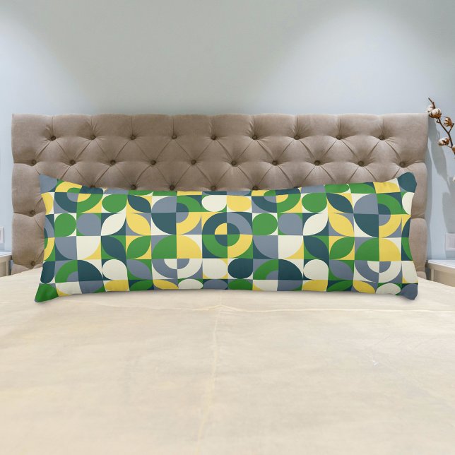 Colourful Modern Bauhaus Abstract Geometric Patter Body Pillow (Creator Uploaded)