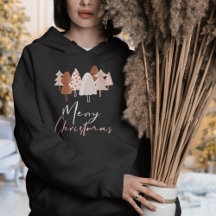 Colourful Modern Boho Christmas Tree Women’s Hoodi
