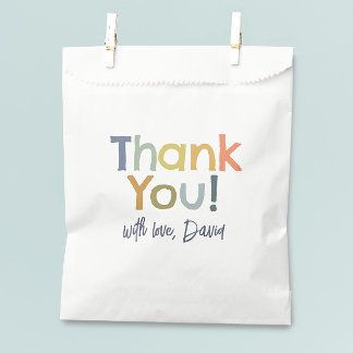 Colourful Modern Boy Birthday Thank You Favour Bag