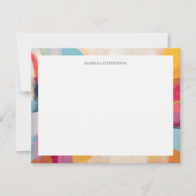 Colourful Modern Bright Abstract Border Card (Front)