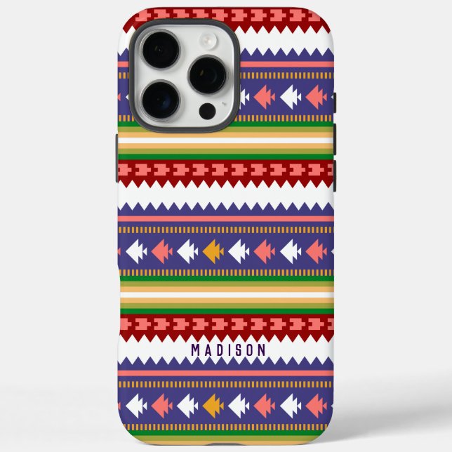 Colourful Modern Ceometric Pattern Personalized Case-Mate iPhone Case (Back)