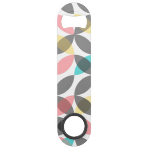 Colourful, modern, cheerful circular geometric bar key