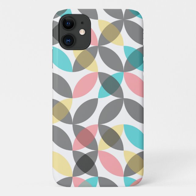 Colourful, modern, cheerful circular geometric Case-Mate iPhone case (Back)