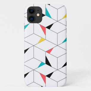 Colourful, modern, cheerful, trendy happy cubes iPhone 11 case