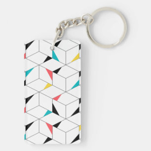Colourful, modern, cheerful, trendy happy cubes keychain