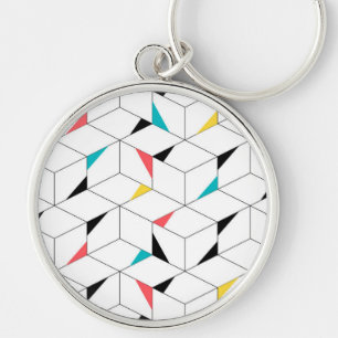 Colourful, modern, cheerful, trendy happy cubes keychain