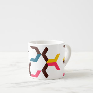 Colourful, modern, cool trendy chevron arrow shape espresso cup
