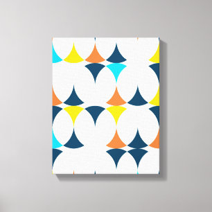 Colourful, modern, cool, trendy geometric shapes canvas print