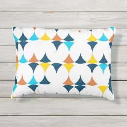 Colourful, modern, cool, trendy geometric shapes outdoor pillow