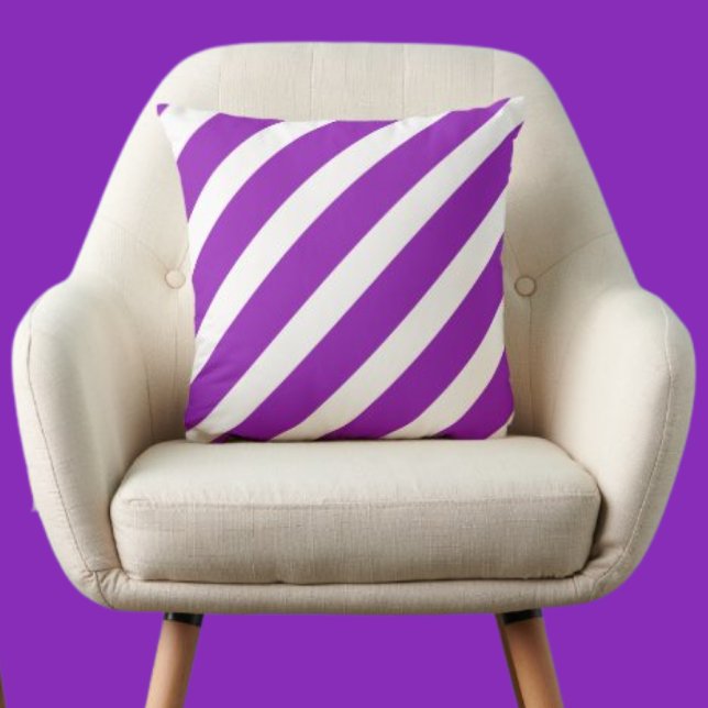Colourful Modern Cute Stripes Pattern          Throw Pillow (Creator Uploaded)