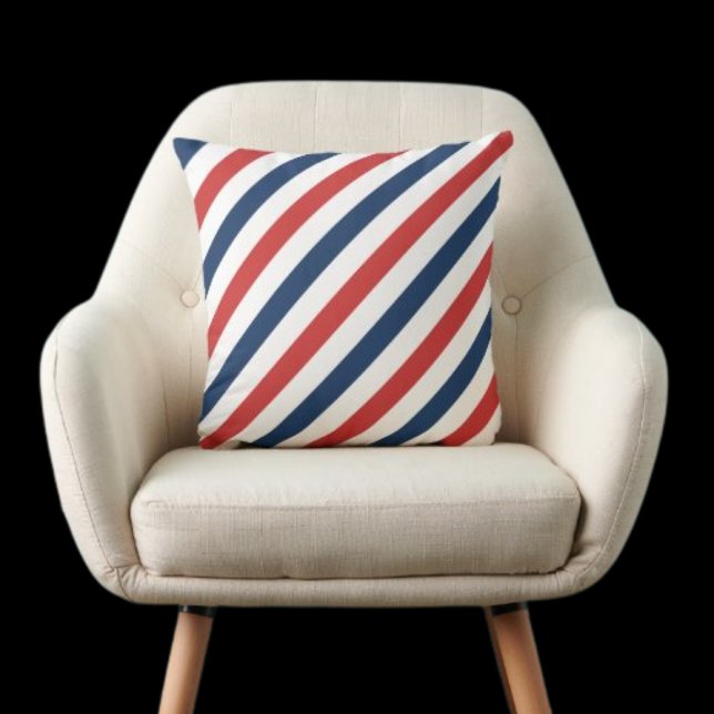 Colourful Modern Cute Stripes Pattern          Throw Pillow (Creator Uploaded)