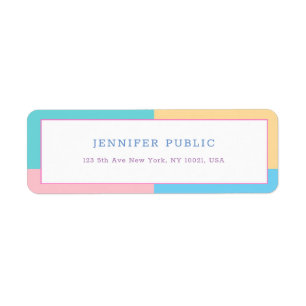 Colourful Modern Design Template Return Address