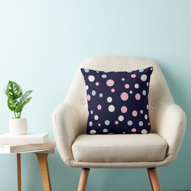 Colourful Modern Dots Pattern  Throw Pillow (Chair)
