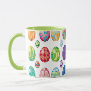 Colourful Modern Easter Eggs Pattern Holidays Mug