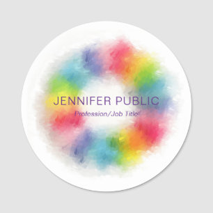 Colourful Modern Elegant Professional Template Name Tag