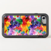 colourful modern floral abstract art otterbox iPhone case (Back Horizontal)