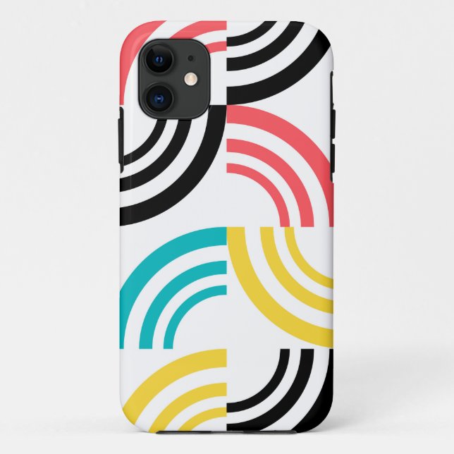 Colourful, modern, fun, cheerful geometric graphic Case-Mate iPhone case (Back)