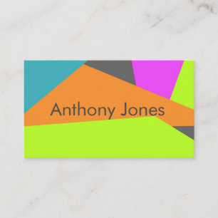 colourful modern geometric abstract art custom business card