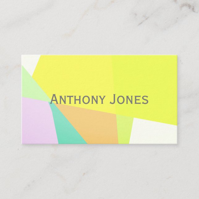 colourful modern geometric abstract custom business card (Front)