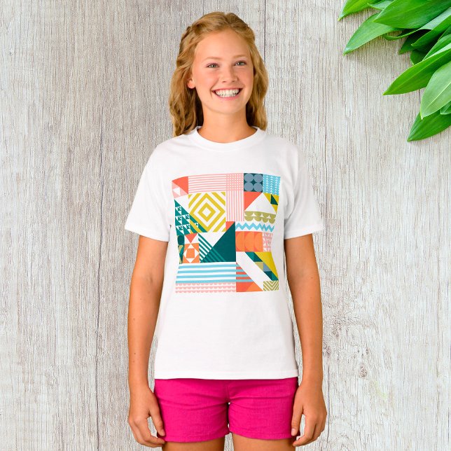 Colourful Modern Geometric Abstract Pattern  T-Shirt (Creator Uploaded)