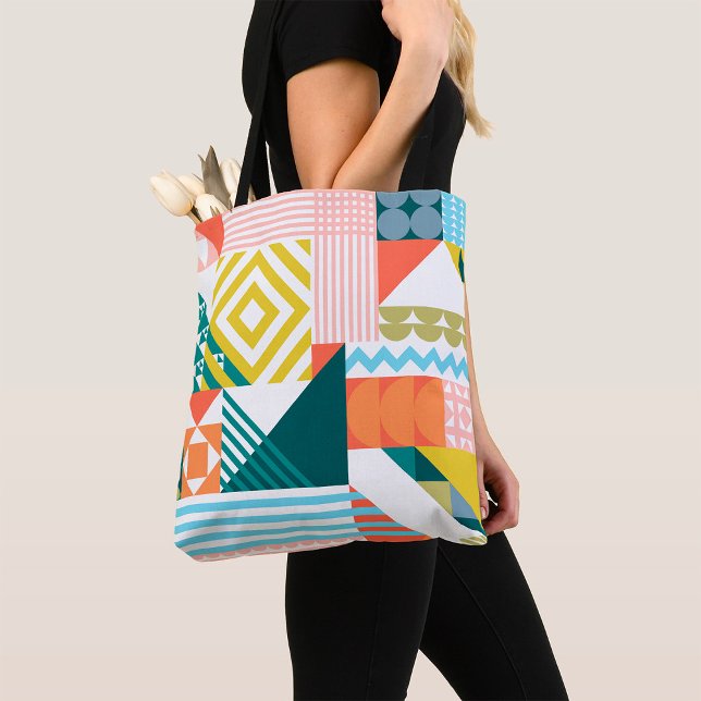 Colourful Modern Geometric Abstract Pattern  Tote Bag (Creator Uploaded)