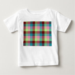 Colourful modern geometric chequered seamless patt baby T-Shirt