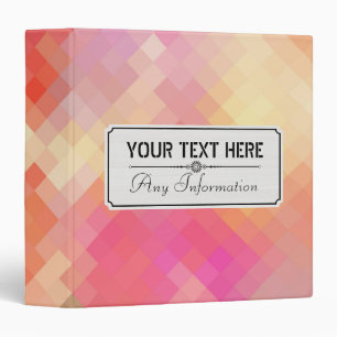 Colourful Modern Geometric Diamond Pattern #10 Binder