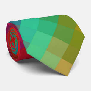 Colourful Modern Geometric Diamond Pattern Tie