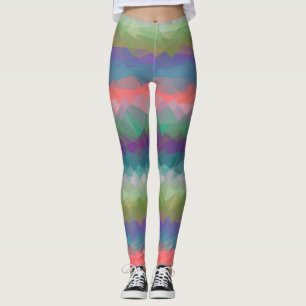 Colourful Modern Geometric Pattern #40 Leggings