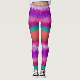 Colourful Modern Geometric Pattern #45 Leggings