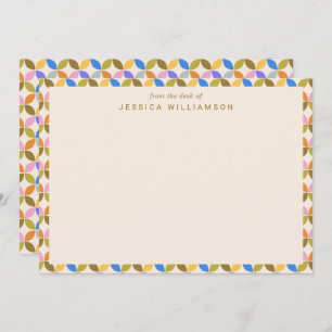 Colourful Modern Geometric Personalized Desk Of Card