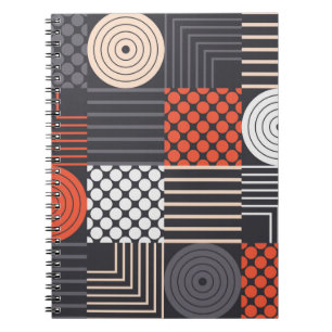 Colourful modern geometric seamless pattern notebook