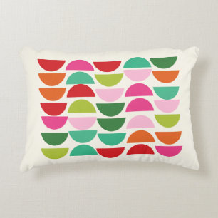 Colourful Modern Geometric Shapes Simple Pattern Accent Pillow