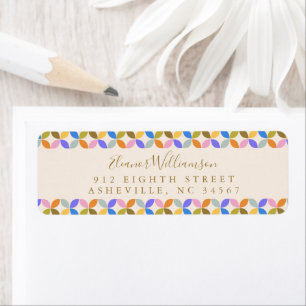Colourful Modern Geometric Shower Return Address