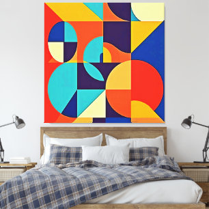 Colourful Modern Geometry Canvas Print