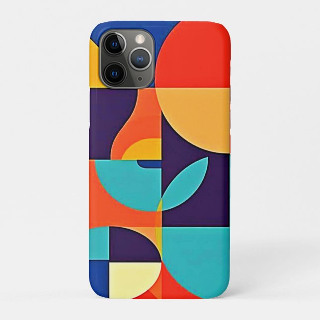 Colourful Modern Geometry Case-Mate iPhone Case (Back)