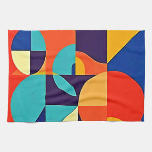 Colourful Modern Geometry Kitchen Towel