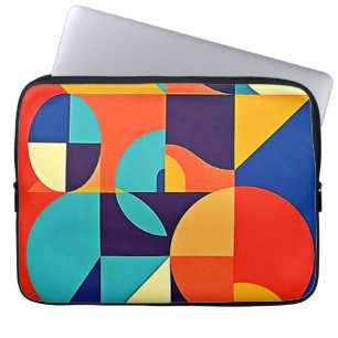Colourful Modern Geometry Laptop Sleeve