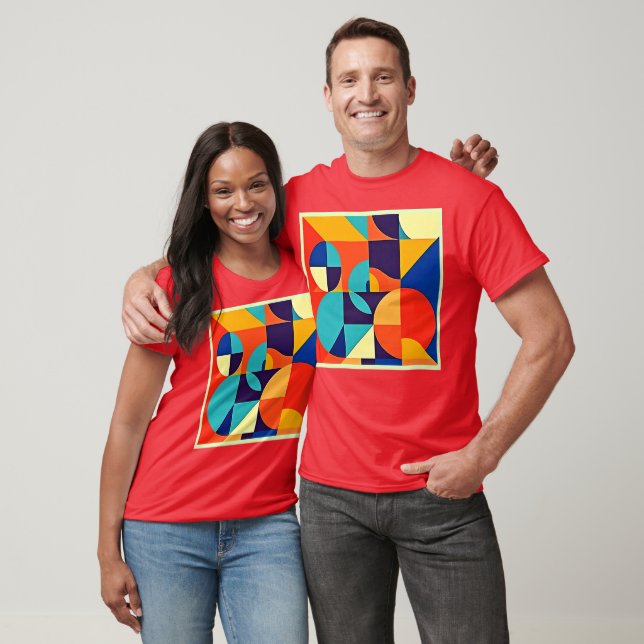 Colourful Modern Geometry T-Shirt (Unisex)
