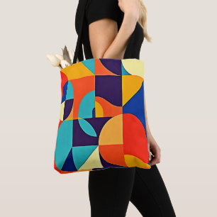 Colourful Modern Geometry Tote Bag