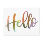 Colourful Modern Hand Lettering Hello 