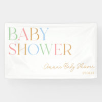 Colourful Modern Minimal Minimalist Baby Shower 