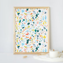 Colourful Modern Minimalist Abstract Splatter Art