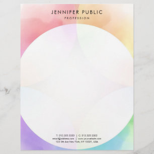 Colourful Modern Minimalist Template Trendy Letterhead